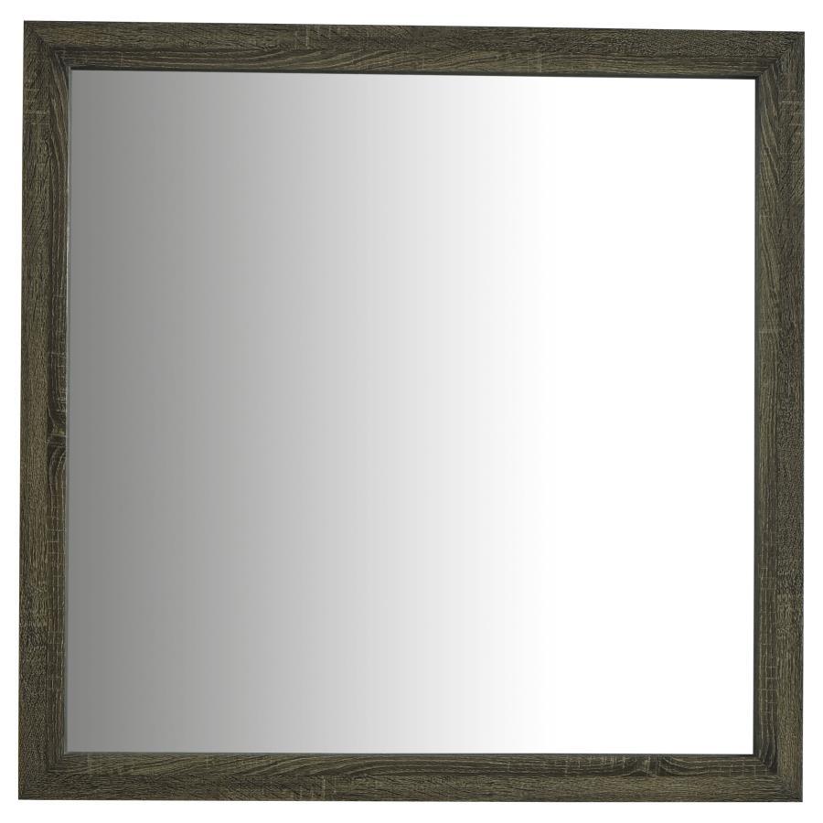 Wright - Dresser Mirror - Brown Oak Mirror modern furniture Contempo Furniture