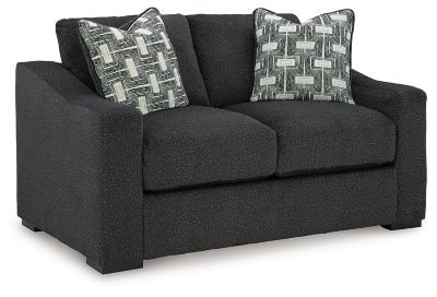 Wryenlynn Loveseat - Black Stationary Loveseat modern furniture Contempo Furniture