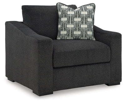 Wryenlynn Oversized Chair - Black Arm Chair modern furniture Contempo Furniture