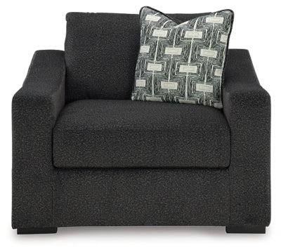 Wryenlynn Oversized Chair - Black Arm Chair modern furniture Contempo Furniture