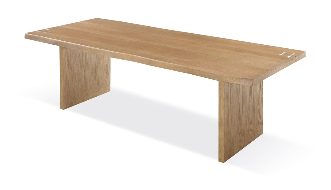 Modus Furniture Jvlh60 One Modern Coastal Live Edge Dining Table In White Oak
