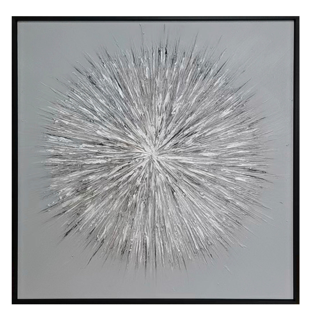 Silver 24"x24" Sculpted Wall Hanging