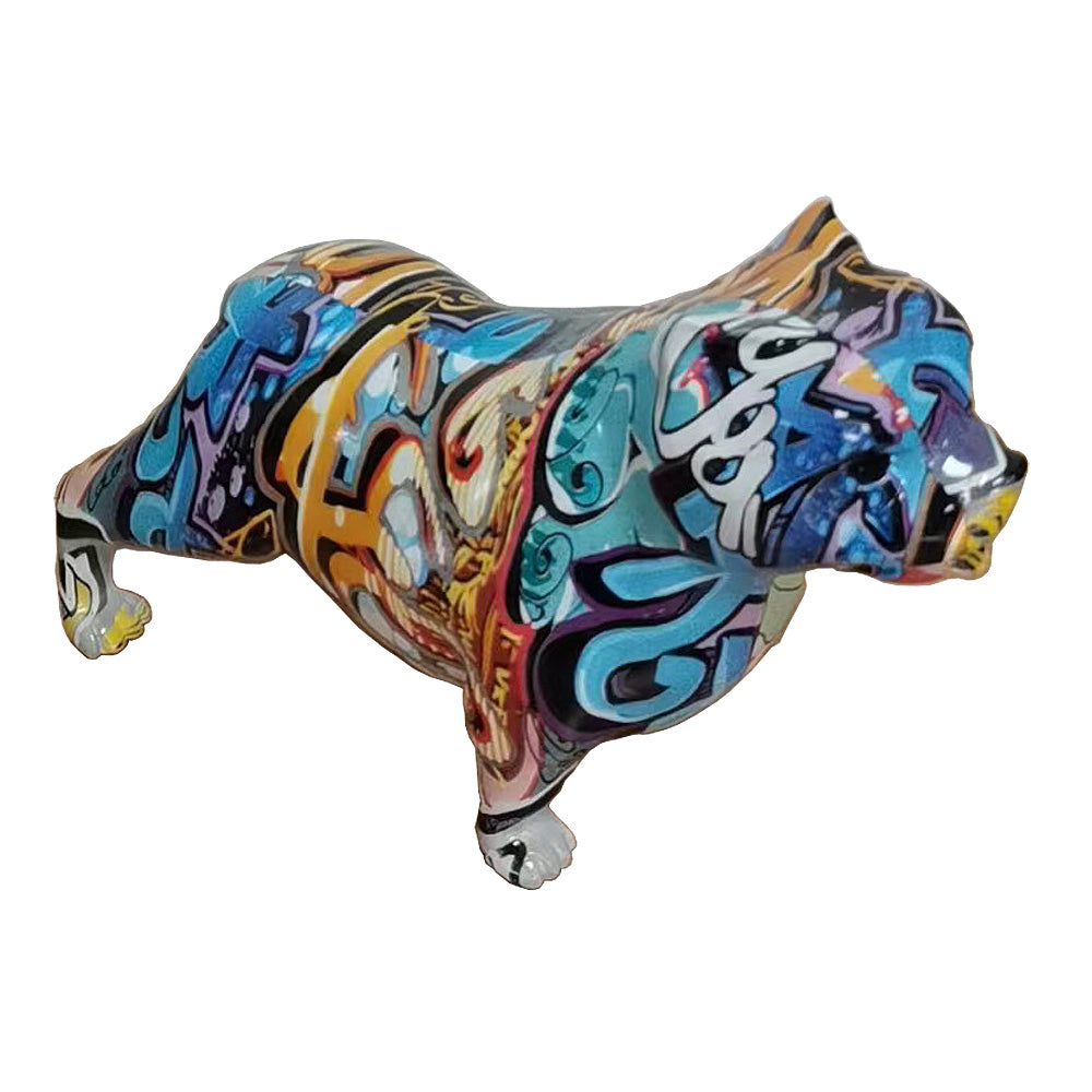 Graffiti French Bulldog Modern Multi-Color Sculpture