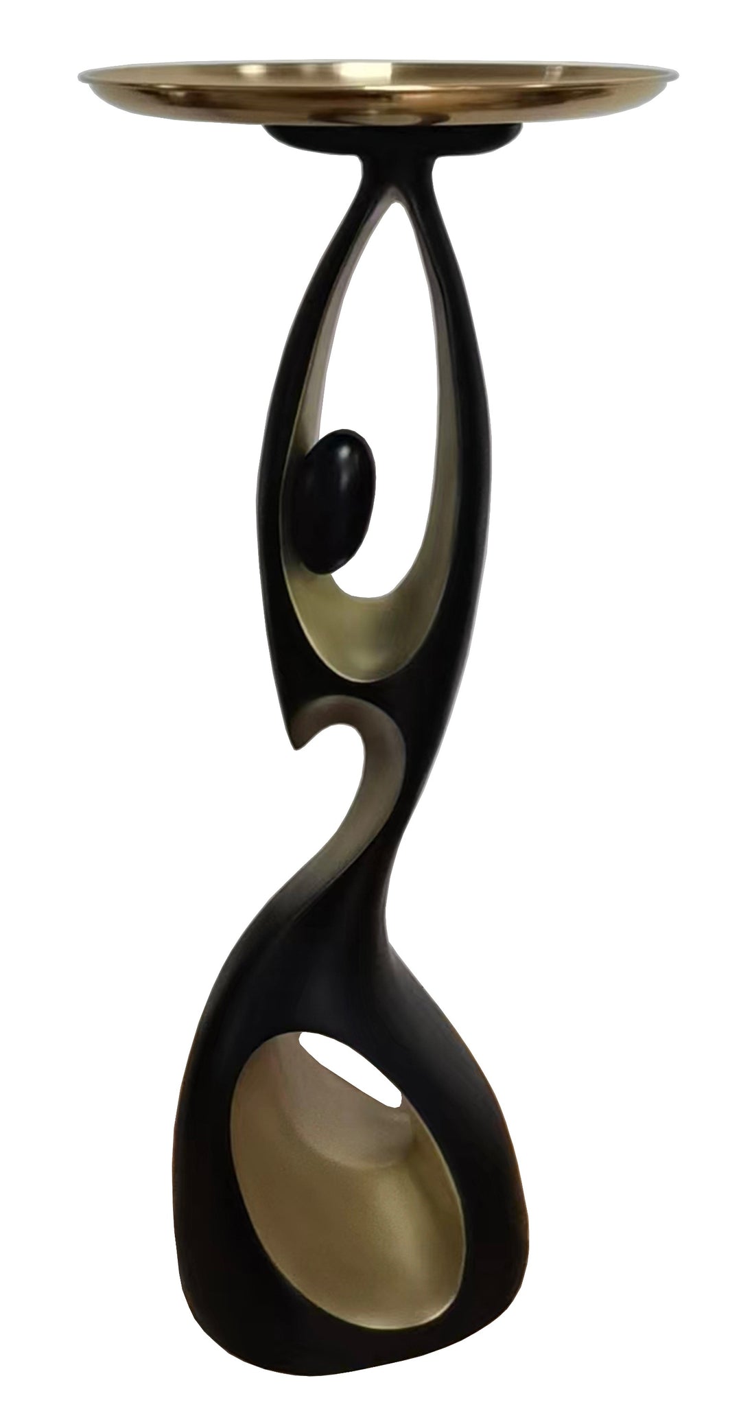 Abstract Woman Modern Black + Gold Sculpture