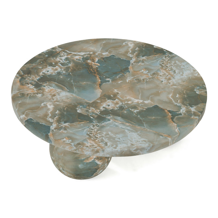 Wutai - Modern Faux Marble Concrete Round Coffee Table