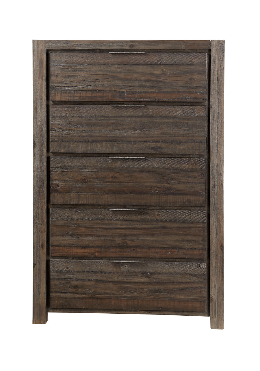 Modus Furniture 8Lf284A Savanna Five Drawer Solid Wood Chest In Coffee Bean 2024