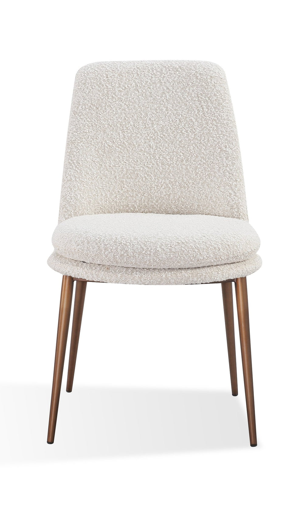 Wyatt Upholstered Dining Chair in Ricotta Boucle and Bronze Metal (Set of 2) Chair modern furniture Contempo Furniture