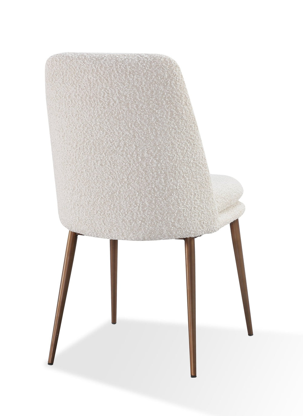 Wyatt Upholstered Dining Chair in Ricotta Boucle and Bronze Metal (Set of 2) Chair modern furniture Contempo Furniture