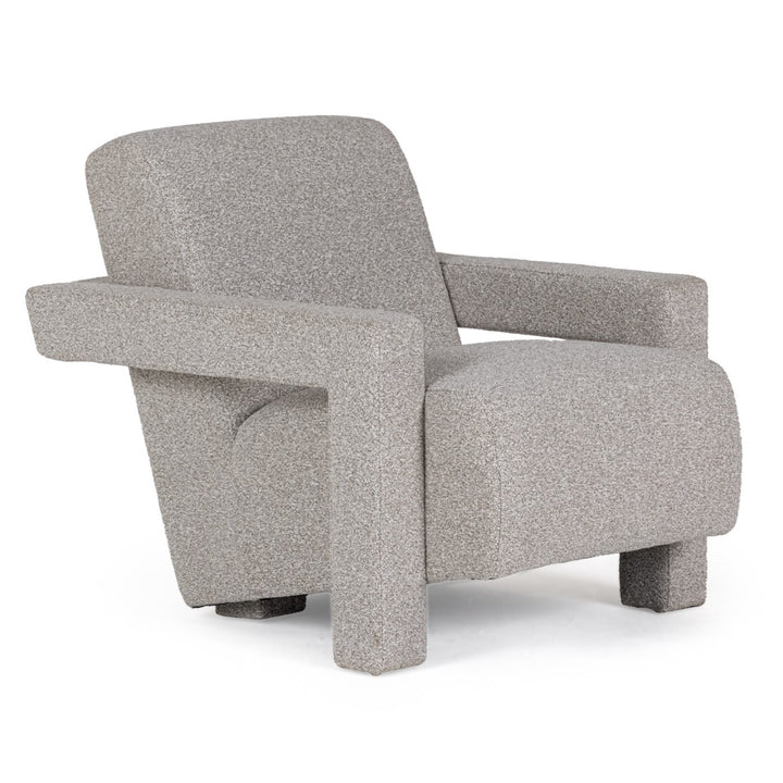 Wylie - Modern Light Grey-Beige Fabric Accent Chair