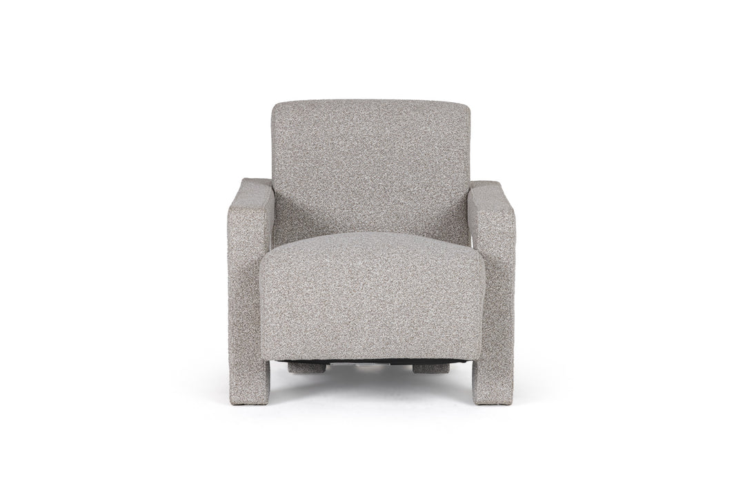 Wylie  Modern Light GreyBeige Fabric Accent Chair