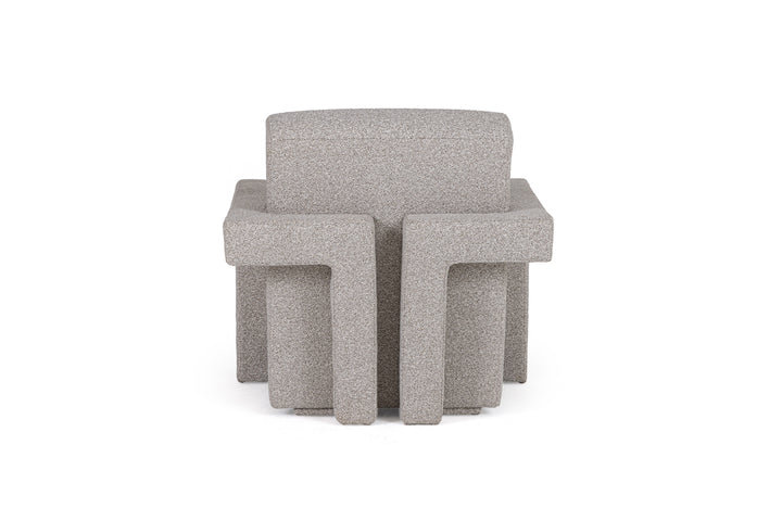 Wylie - Modern Light Grey-Beige Fabric Accent Chair