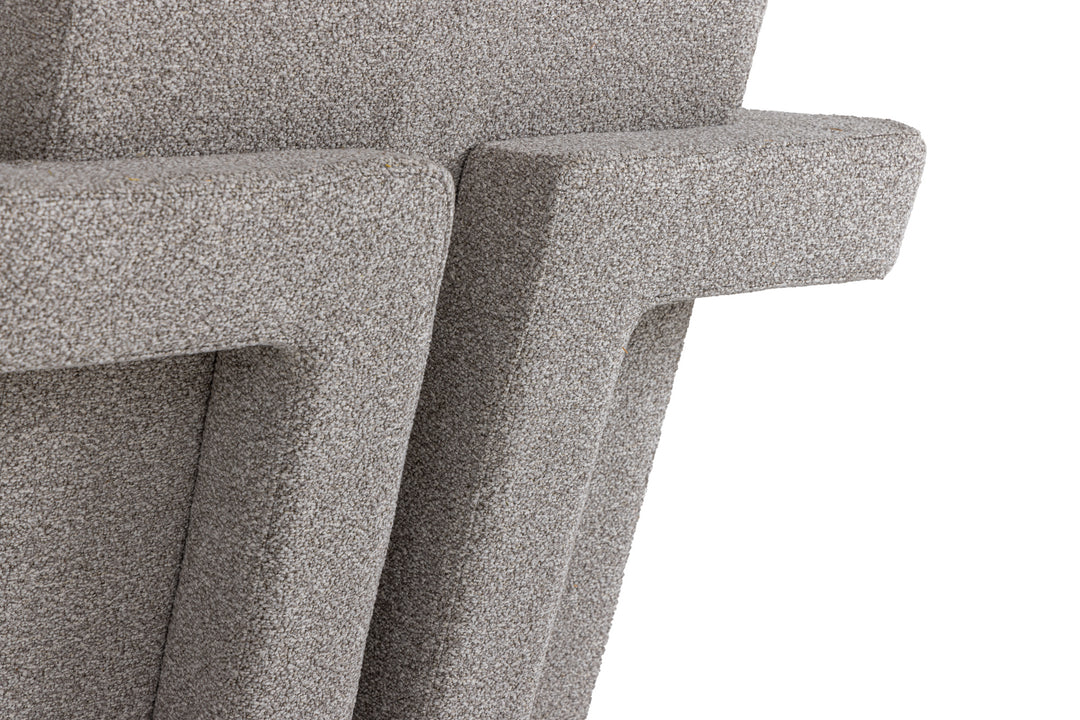 Wylie - Modern Light Grey-Beige Fabric Accent Chair