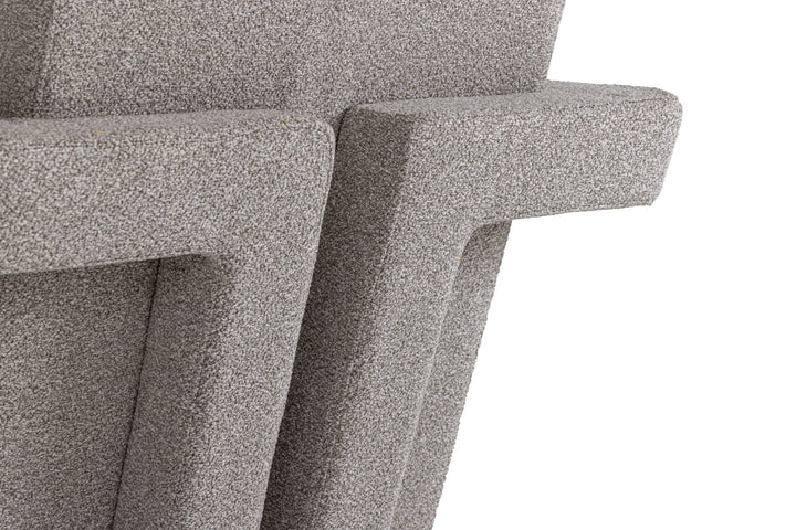 Wylie - Modern Light Grey-Beige Fabric Accent Chair