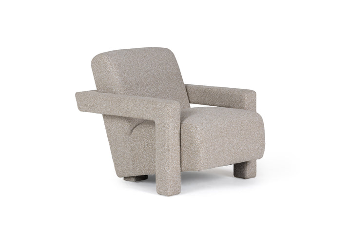 Wylie  Modern Beige Fabric Accent Chair
