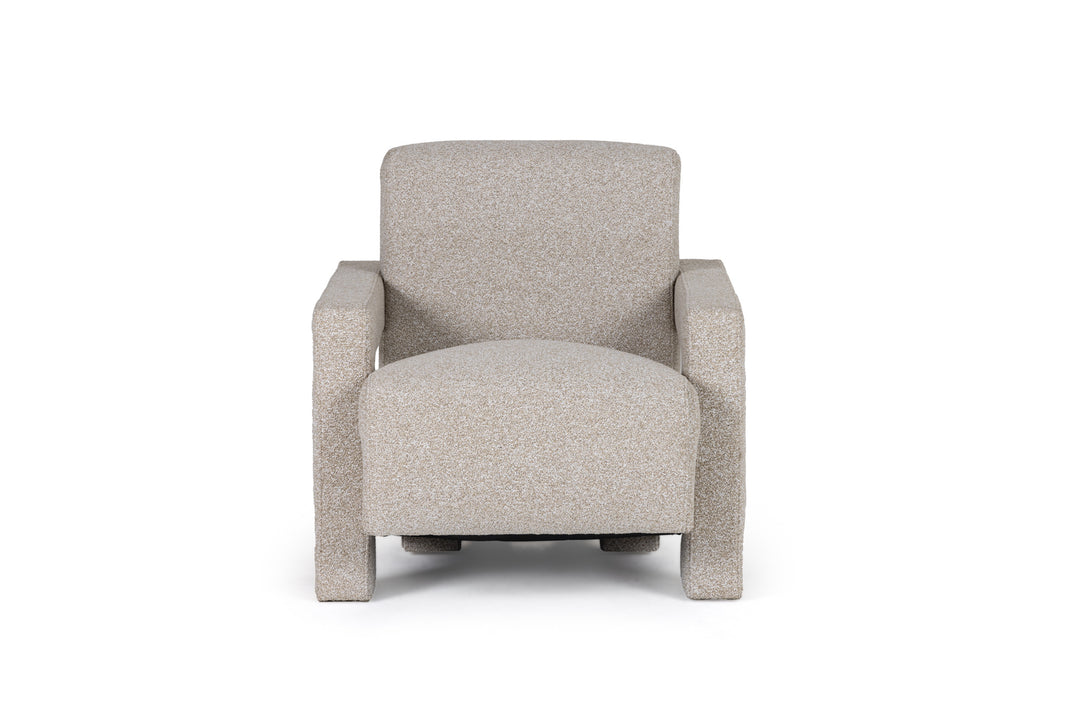 Wylie  Modern Beige Fabric Accent Chair