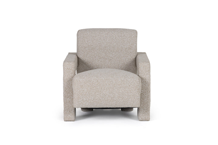 Wylie  Modern Beige Fabric Accent Chair