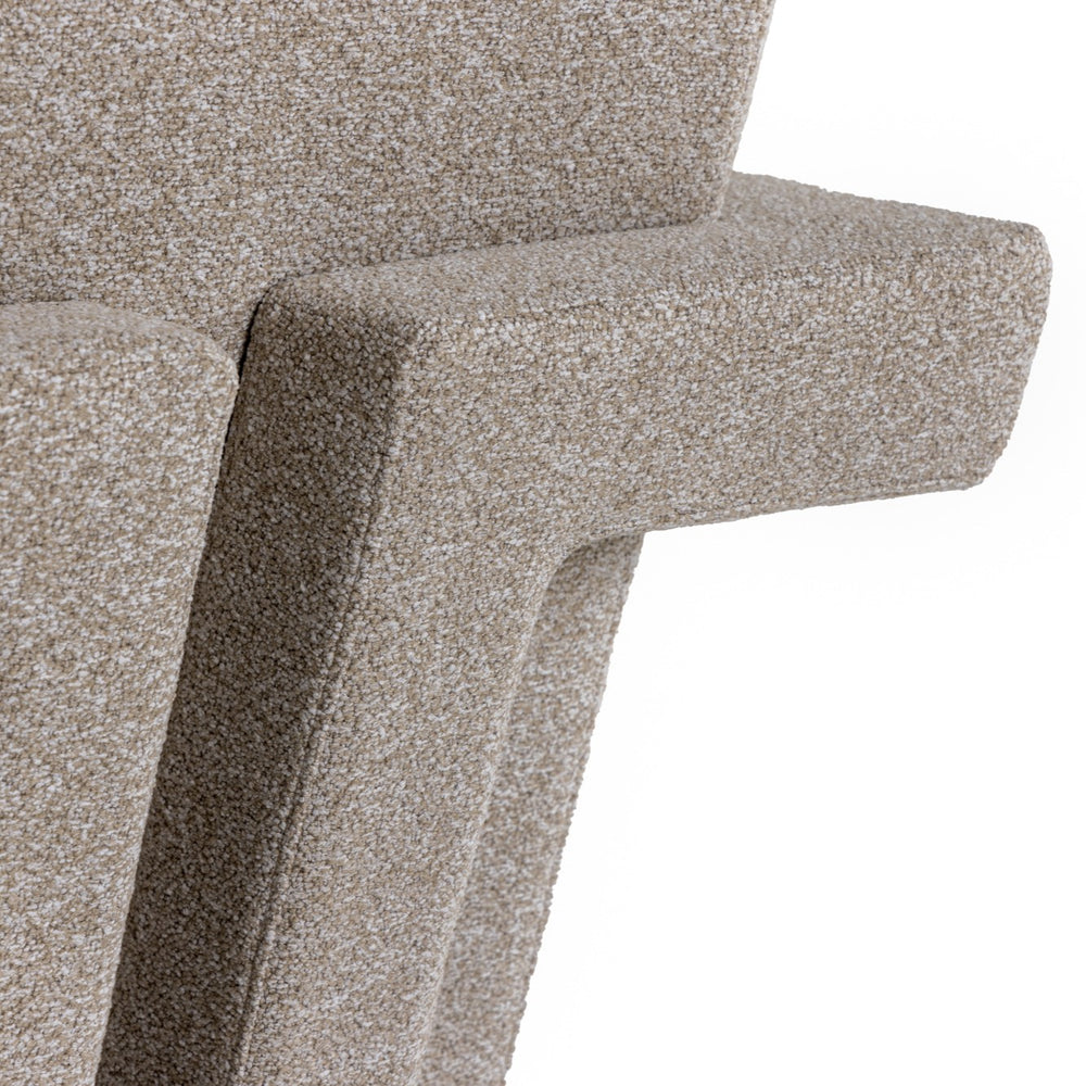 Wylie - Modern Beige Fabric Accent Chair - View 3