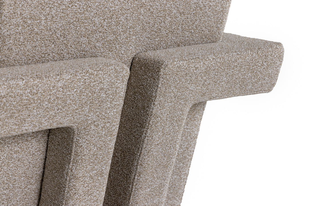 Wylie  Modern Beige Fabric Accent Chair