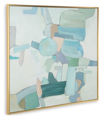 Wynburn Wall Art - Blue Canvas Art modern furniture Contempo Furniture