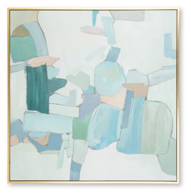 Wynburn Wall Art - Blue Canvas Art modern furniture Contempo Furniture