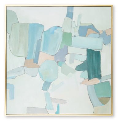 Wynburn Wall Art - Blue Canvas Art modern furniture Contempo Furniture