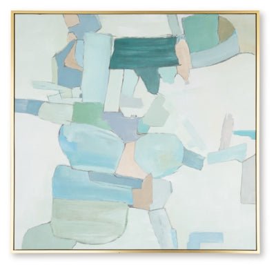 Wynburn Wall Art - Blue Canvas Art modern furniture Contempo Furniture