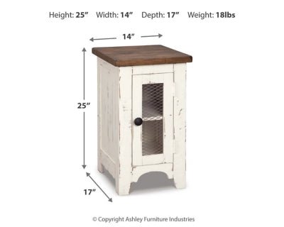 Wystfield Chairside End Table - Light Brown Chair Side Table modern furniture Contempo Furniture