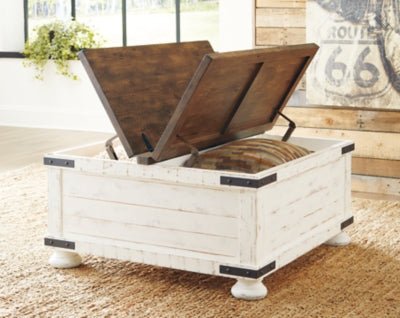Wystfield Coffee Table - Light Brown Cocktail Table modern furniture Contempo Furniture