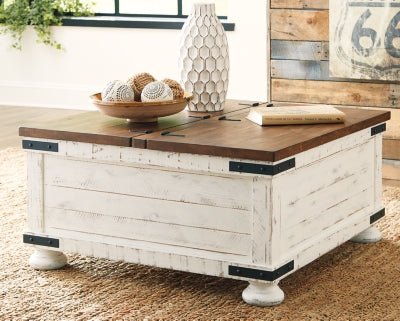 Wystfield Coffee Table - Light Brown Cocktail Table modern furniture Contempo Furniture