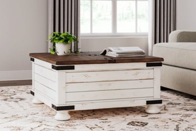 Wystfield Coffee Table - Light Brown Cocktail Table modern furniture Contempo Furniture