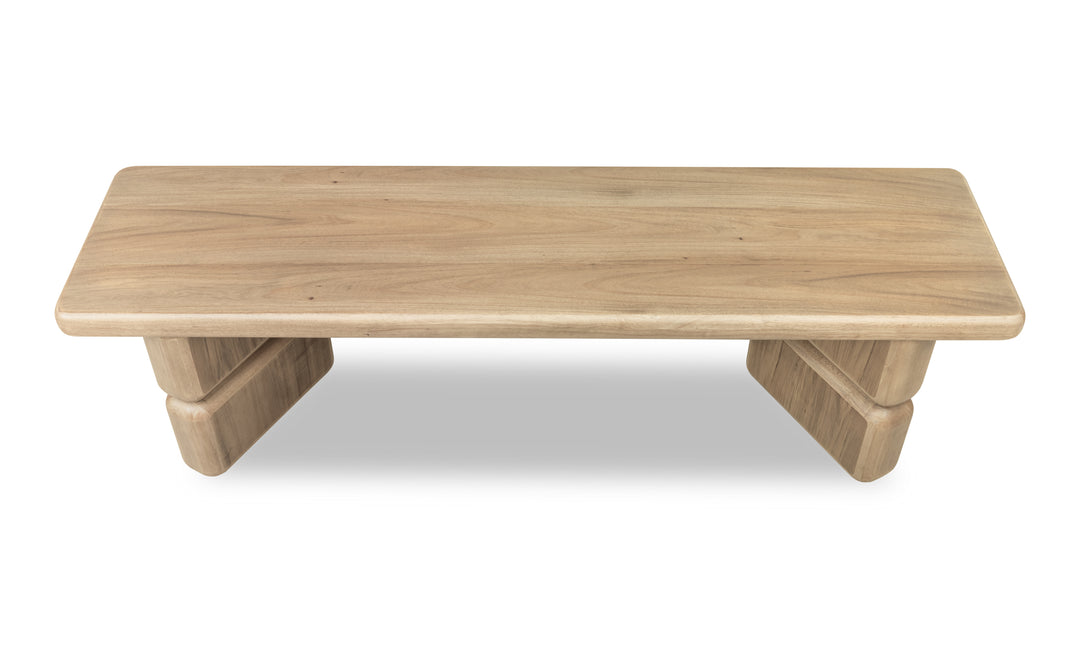 Nia Acacia Wood Dining Bench in Lioness
