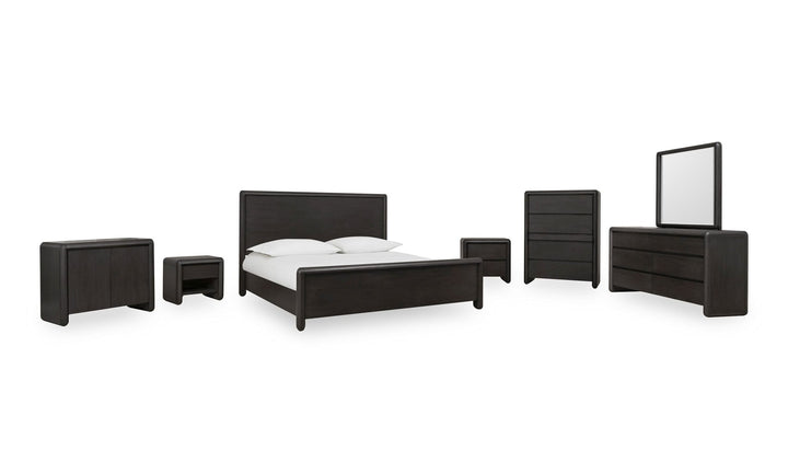 Xolani Five Drawer Acacia Wood Chest with Jewelry Tray in Jaguar Chest modern furniture Contempo Furniture