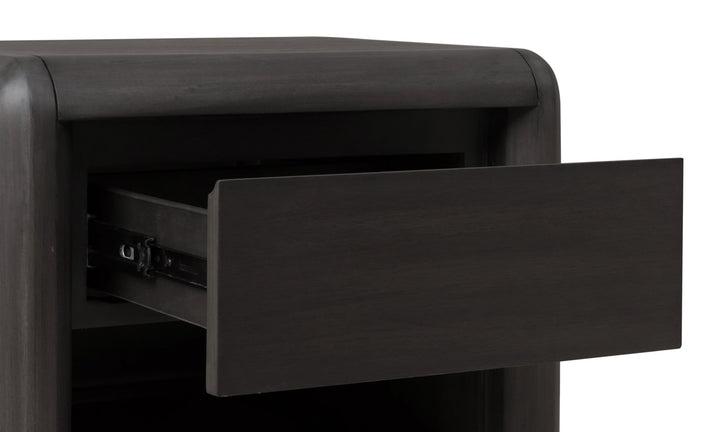 Xolani One Drawer Acacia Wood Nightstand in Jaguar Nightstand modern furniture Contempo Furniture