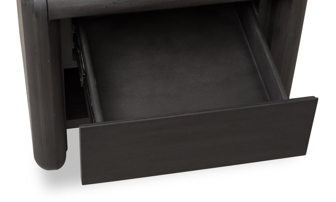 Xolani One Drawer Acacia Wood Nightstand in Jaguar Nightstand modern furniture Contempo Furniture