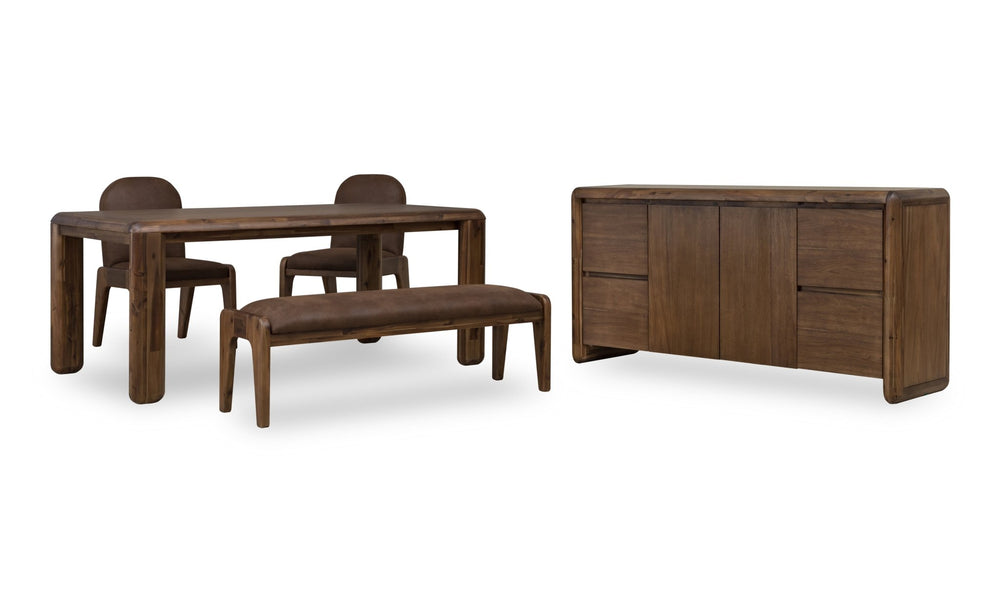 Xolani Rectangular Acacia Wood Leg Table in Impala Table modern furniture Contempo Furniture