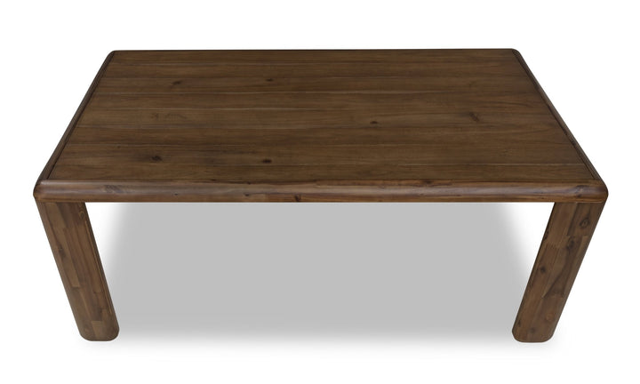 Xolani Rectangular Acacia Wood Leg Table in Impala Table modern furniture Contempo Furniture