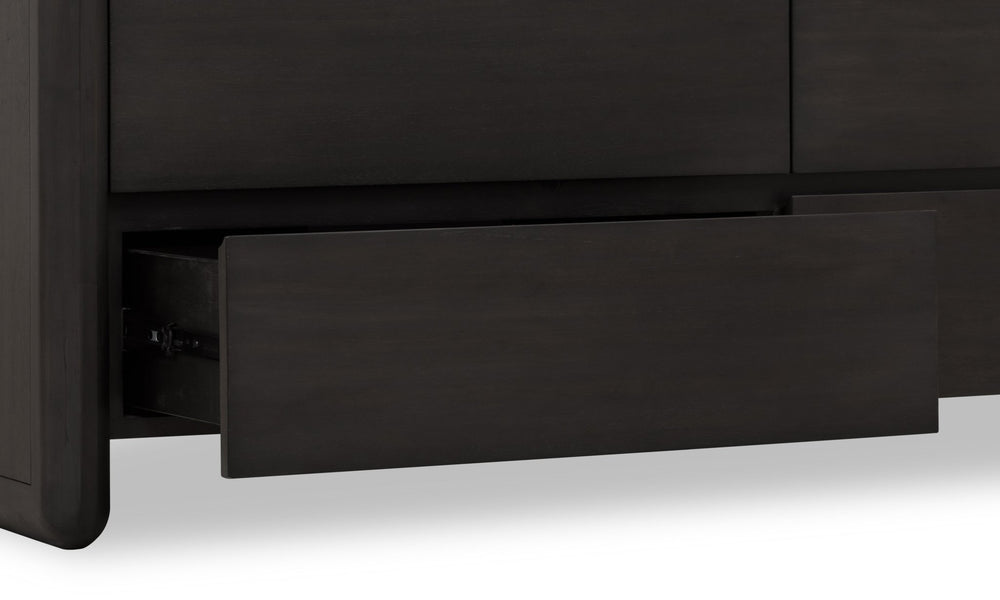 Xolani Six Drawer Acacia Wood Dresser in Jaguar