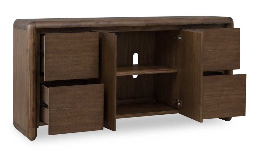 Xolani Two Door Four Drawer Acacia Wood Sideboard in Impala