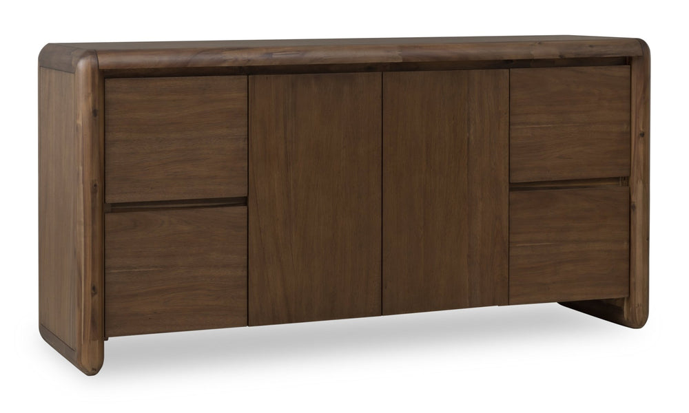 Xolani Two Door Four Drawer Acacia Wood Sideboard in Impala
