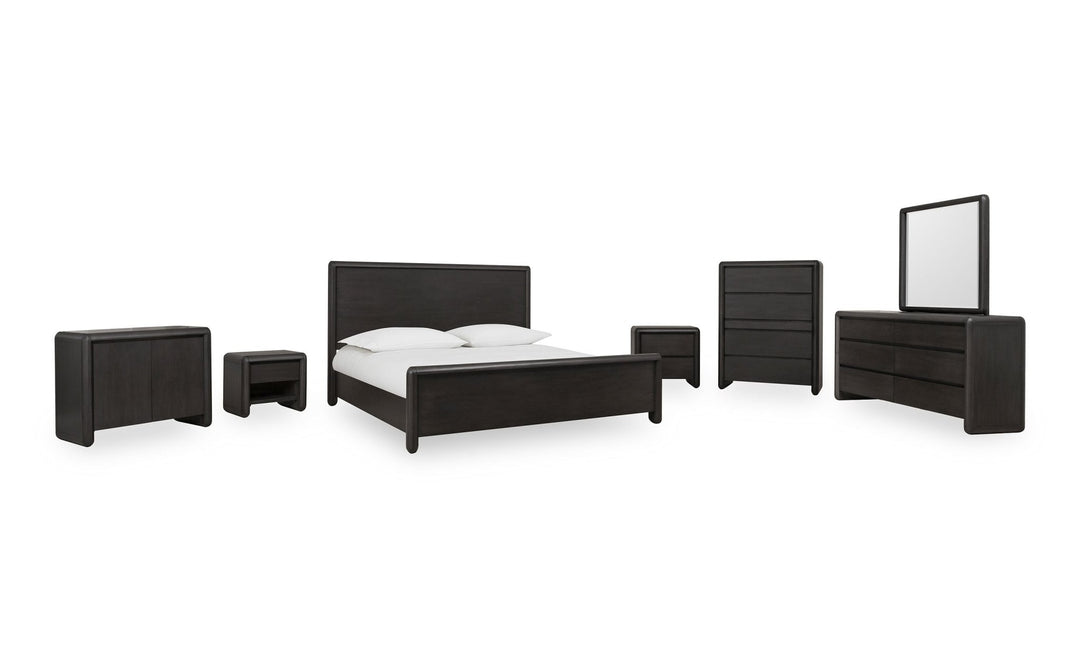 Xolani Two Drawer Acacia Wood Nightstand in Jaguar Nightstand modern furniture Contempo Furniture