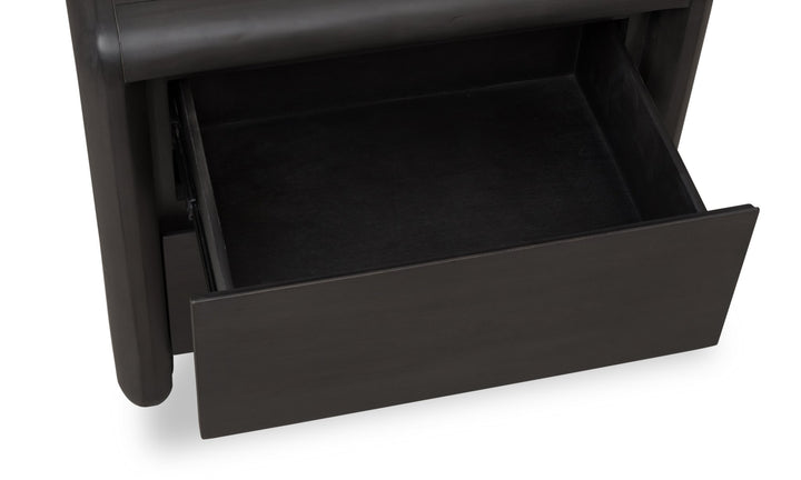 Xolani Two Drawer Acacia Wood Nightstand in Jaguar Nightstand modern furniture Contempo Furniture