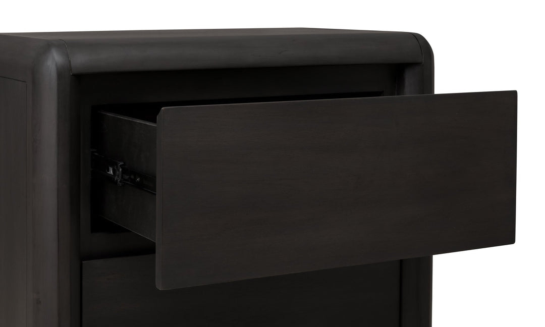Xolani Two Drawer Acacia Wood Nightstand in Jaguar Nightstand modern furniture Contempo Furniture