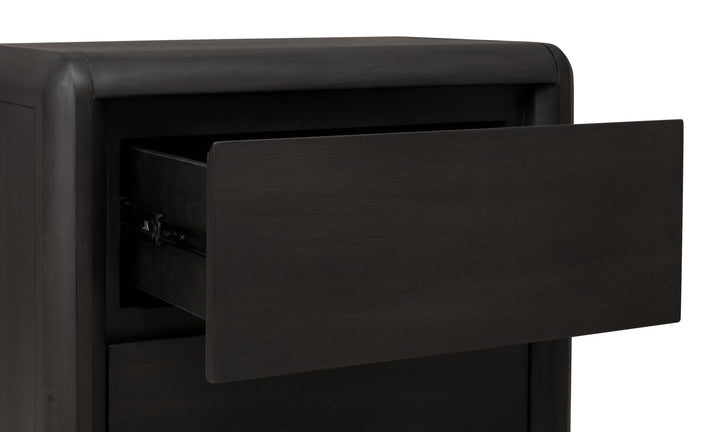 Xolani Two Drawer Acacia Wood Nightstand in Jaguar Nightstand modern furniture Contempo Furniture