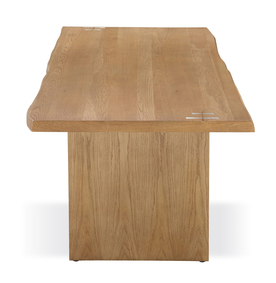 Modus Furniture Jvlh60 One Modern Coastal Live Edge Dining Table In White Oak