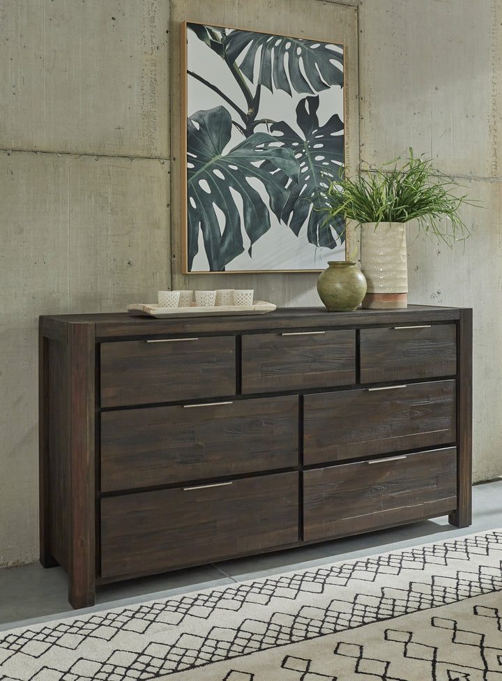 Modus Furniture 8Lf282A Savanna Seven Drawer Solid Wood Dresser In Coffee Bean 2024