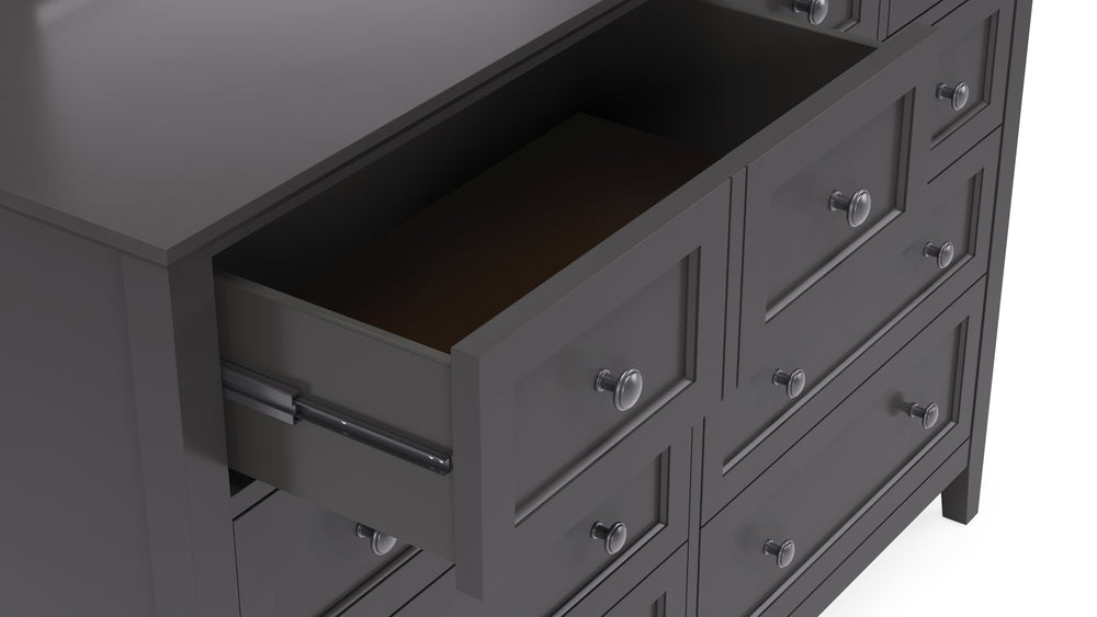 Modus Furniture PNRB82A Grace Eight Drawer Dresser in Raven Black (2024)