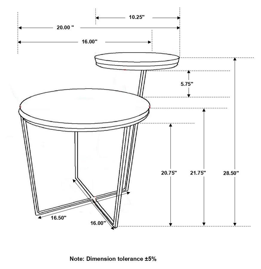 Yael - Round Mango Wood Accent Side Table - Natural And Gunmetal Side Table modern furniture Contempo Furniture