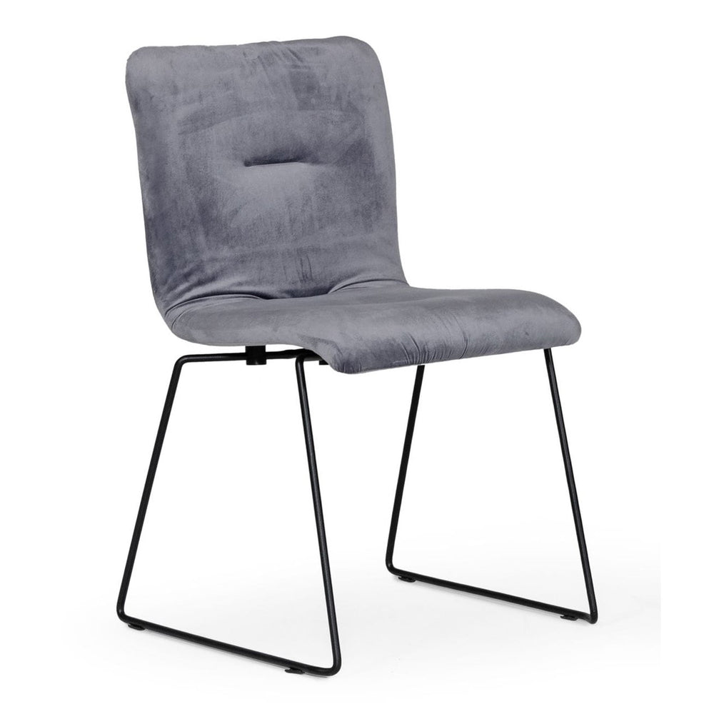 Yannis - Modern Grey Fabric Dining Chair (Set of 2)