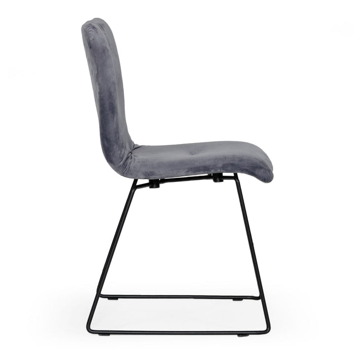 Yannis - Modern Grey Fabric Dining Chair (Set of 2)