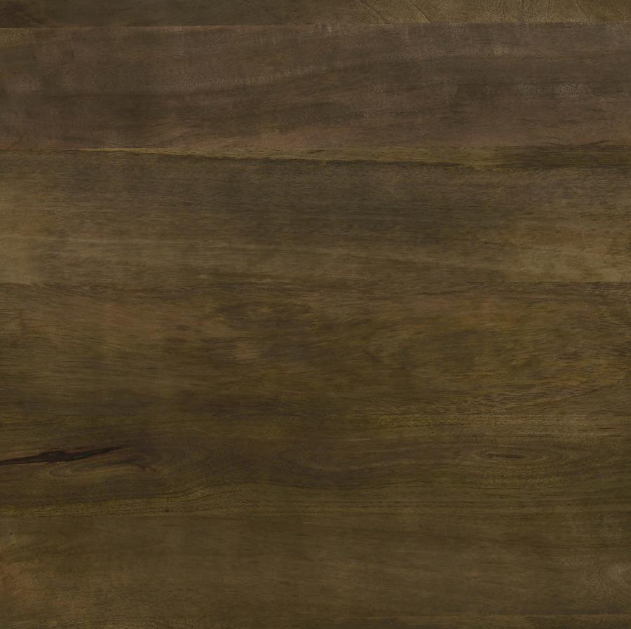 Yaritza - Round Mango Wood Coffee Table - Natural And Gunmetal Coffee Table modern furniture Contempo Furniture